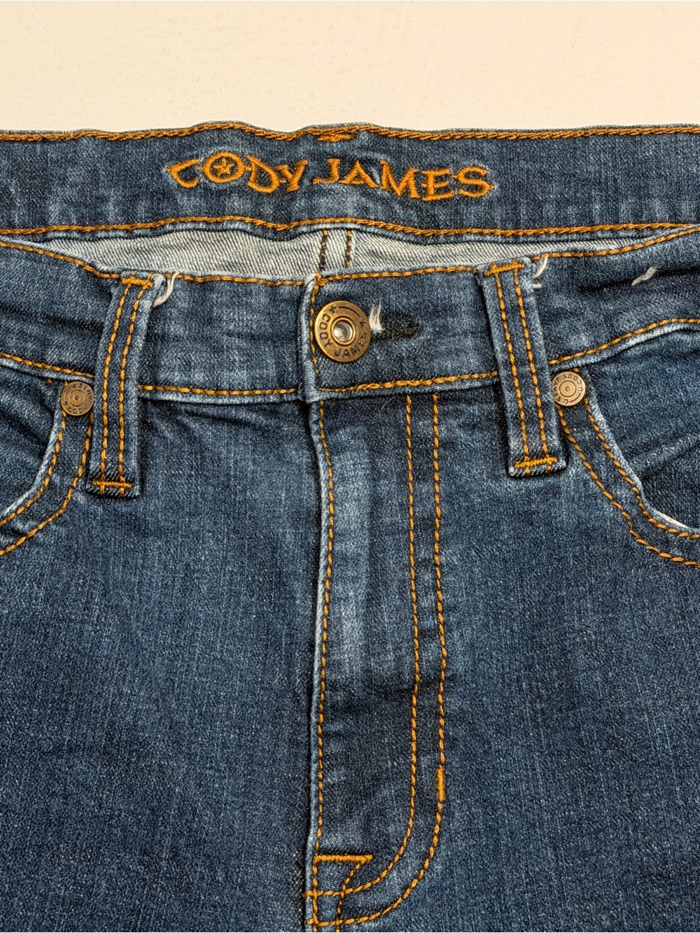 Cody James Straight Leg Jeans in Blue Denim Size 36W 30L - Picture 3 of 10